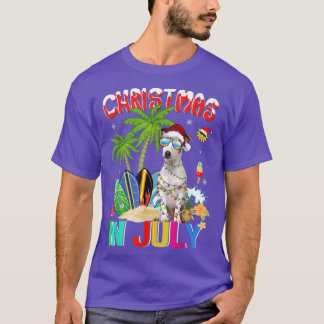 Funny Jack Russell in Santa Hat Sunglasses Christm T-Shirt
