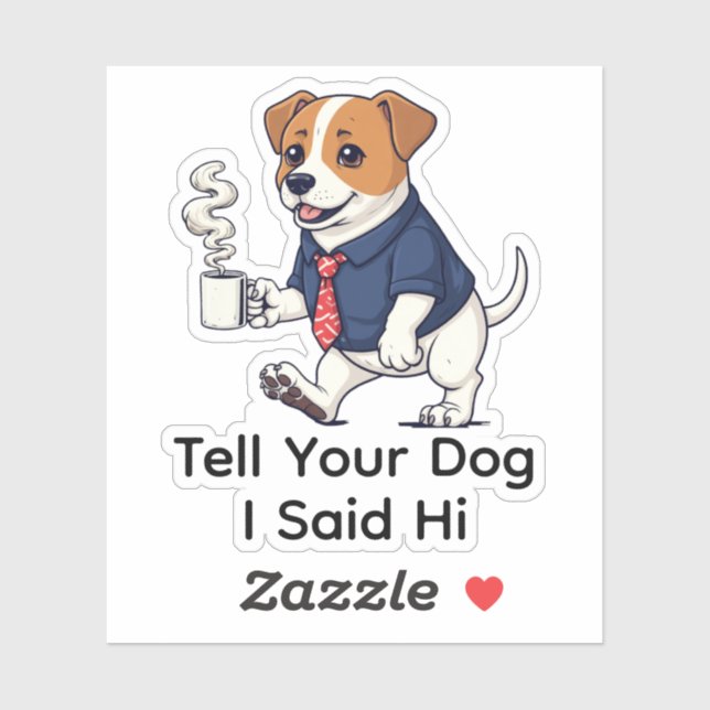 Funny Jack Russell Terrier Business Suit Coffee  (Sheet)
