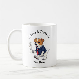 Funny Jack Russell Terrier Business Suit Coffee Mug