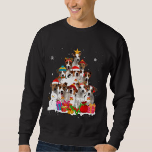Funny Jack Russell Terrier Christmas Tree Pet Dog  Sweatshirt