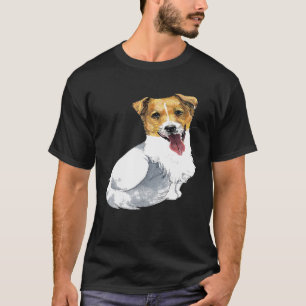 Funny Jack Russell Terrier Dog Face With Cat Body  T-Shirt