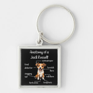 Funny Jack Russell Terrier Dog Key Ring