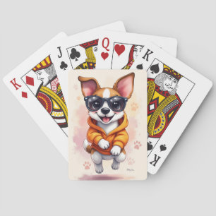 Funny Jack Russell Terrier Kawaii Dog Playing Cards