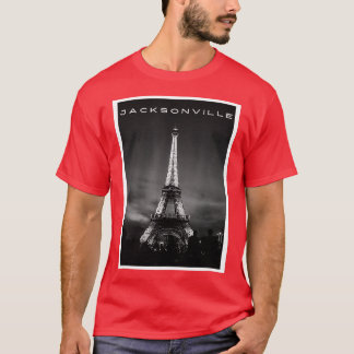 Funny Jacksonville FL Eiffel Tower Wrong City Name T-Shirt