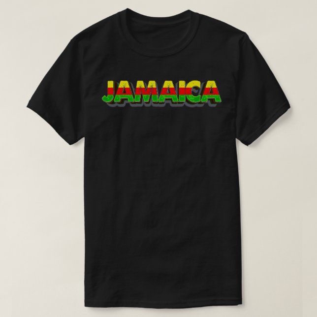 Funny Jamaica Flag Palm Summer Vacation dad of the T-Shirt (Design Front)