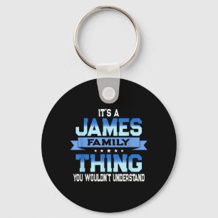 Funny James Family Reunion Matching Vacation Key Ring