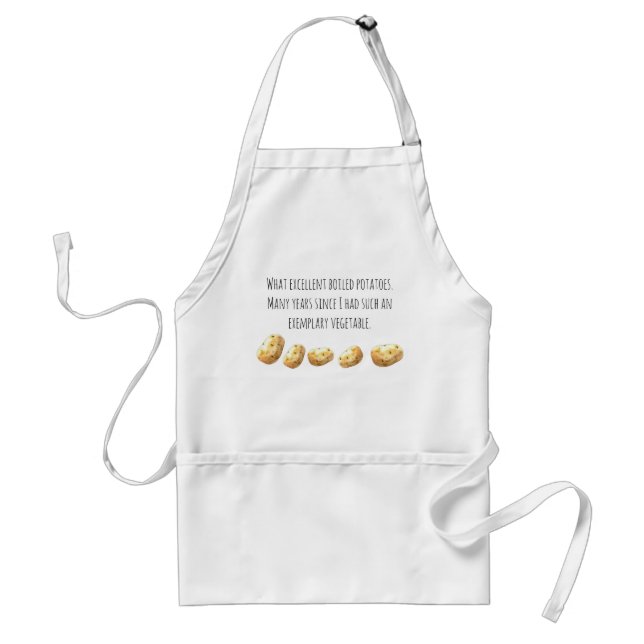 Funny Jane Austen Inspired Boiled Potato Quote Standard Apron (Front)
