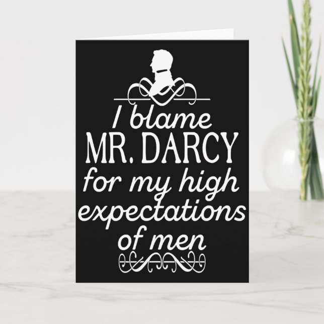 Funny Jane Austen Mr Darcy Quotes Book Club T Shir Card (Front)
