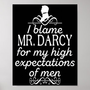 Funny Jane Austen Mr Darcy Quotes Book Club T Shir Poster