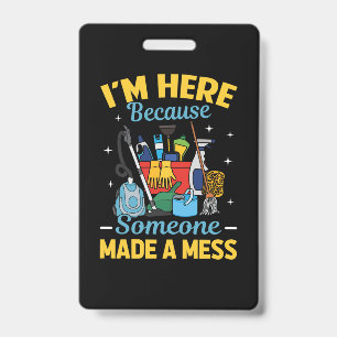 Funny Janitor ID Badge