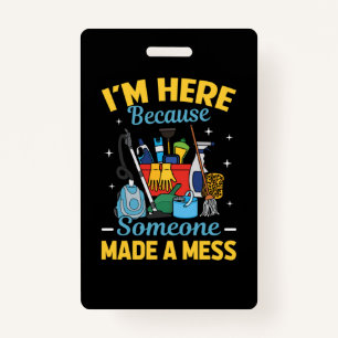 Funny Janitor ID Badge