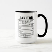 Funny Janitor Nutrition Facts Staff Worker Gift