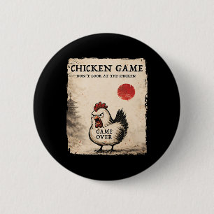 Funny Japanese Art Chicken Game Graphic Men Women 6 Cm Round Badge