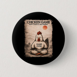 Funny Japanese Art Chicken Game Graphic Men Women 6 Cm Round Badge