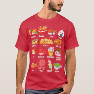 Funny Japanese Asian Food Fan Kawaii Ramen Sushi J T-Shirt