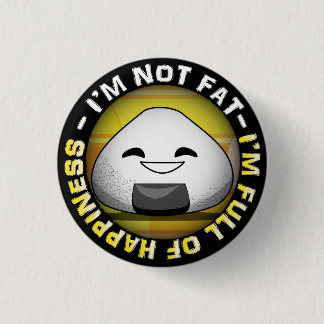 Funny japanese riceball 3 cm round badge