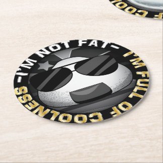 Funny japanese riceball round paper coaster