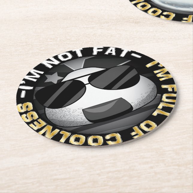 Funny japanese riceball round paper coaster (Angled)