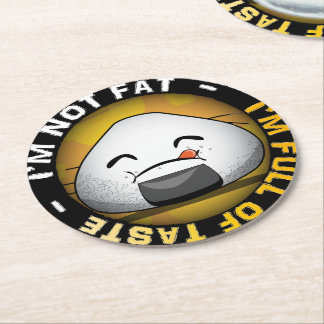 Funny japanese riceball round paper coaster