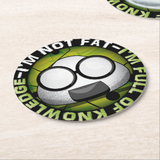 Funny japanese riceball round paper coaster