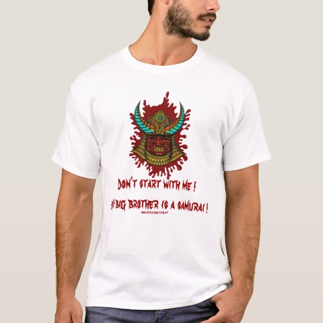 Funny Japanese samurai t-shirt design (Front)