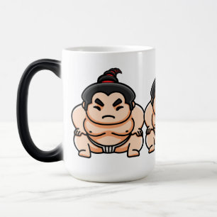 Funny Japanese Sumo Man Magic Mug