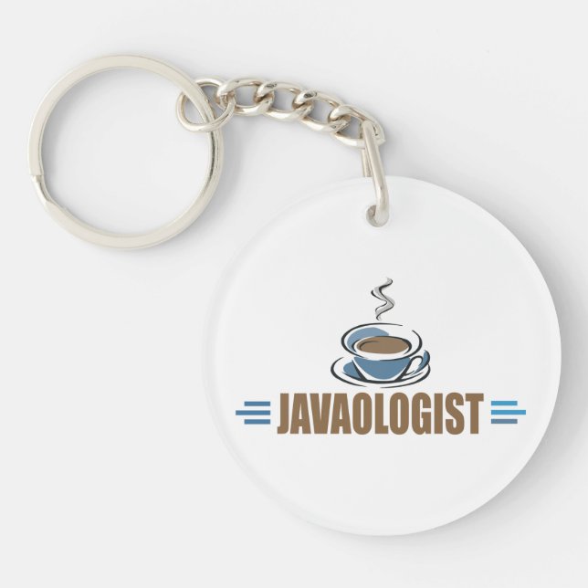 Funny Java Coffee Key Ring (Front)