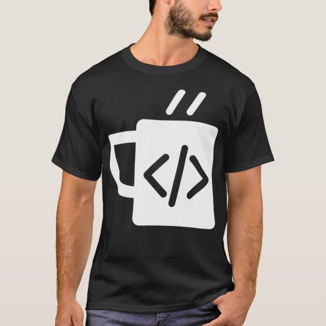 Funny JavaScript Code Coffee Developer Programmer  T-Shirt (Front)