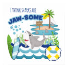 Funny Jawsome Shark Surfboard Beach Kids'