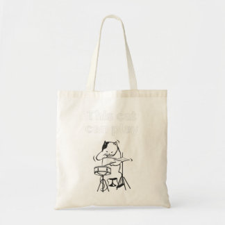 Funny Jazz Cat Drummer  Tote Bag