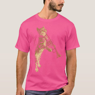 Funny Jazz Shirt Cat With Trumpet Jazz Music Shi