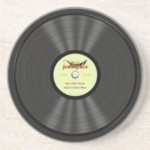 Funny Jazz Vinyl Record Coaster
