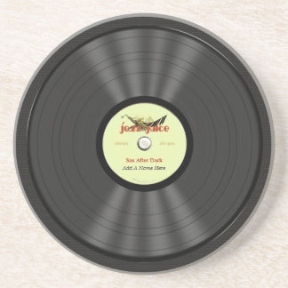 Funny Jazz Vinyl Record Coaster