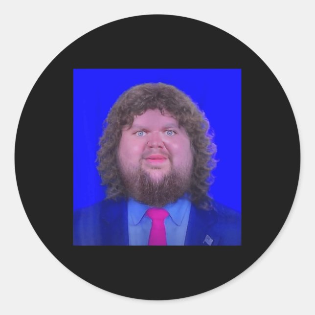 Funny Jd Vance Shirt Jd Vance Face Meme  Classic Round Sticker (Front)