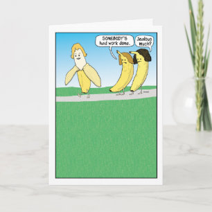 Funny Jealous Banana Birthday Card