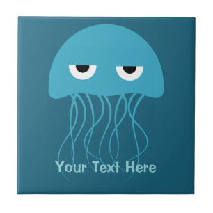 Funny Jellyfish custom ceramic tiles