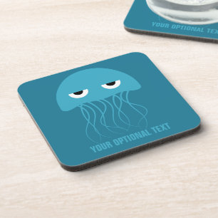 Funny Jellyfish custom coasters