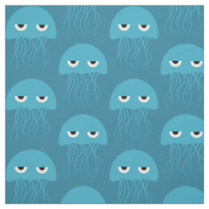Funny Jellyfish custom fabric