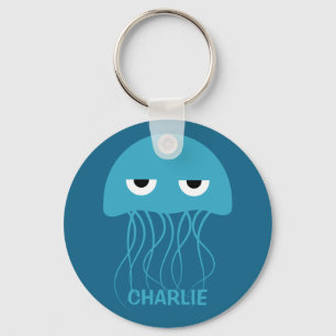 Funny Jellyfish custom key chains