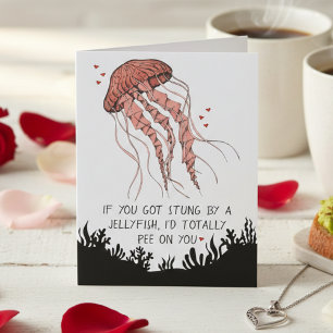 Funny Jellyfish Love Romance Card