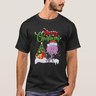 Funny Jellyfish Lover Xmas Lighting Jellyfish Chri T-Shirt