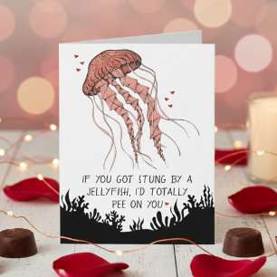 Funny Jellyfish Valentine's Day Card