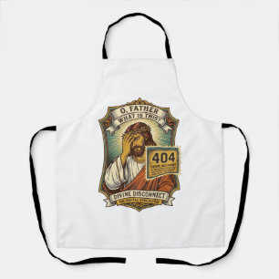 Funny Jesus 404 Error Web Developer Programmer Hum Apron