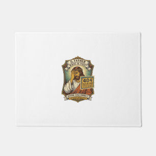 Funny Jesus 404 Error Web Developer Programmer Hum Doormat
