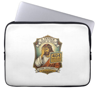 Funny Jesus 404 Error Web Developer Programmer Hum Laptop Sleeve
