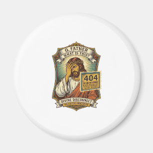 Funny Jesus 404 Error Web Developer Programmer Hum Magnet