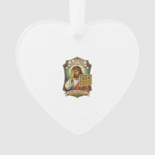 Funny Jesus 404 Error Web Developer Programmer Hum Ornament