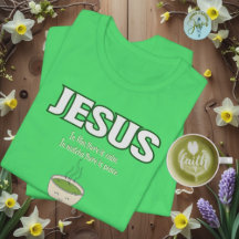 funny jesus and matcha, matcha green T-Shirt