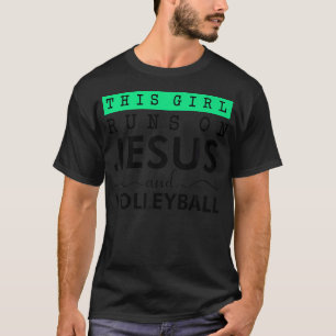 Funny Jesus And Volleyball Christian Sports Quote T-Shirt