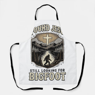 Funny Jesus Bigfoot Vintage Christian Shirt Apron